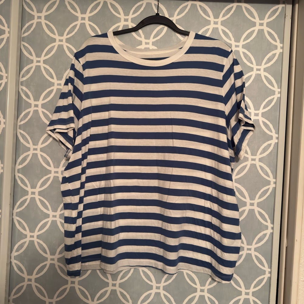Blue and White Striped shirt Old Navy tall
